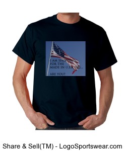 Made in U.S.A. Tag - Unisex Navy Design Zoom