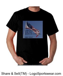 Mde in U.S.A. Tag - Unisex Black Design Zoom