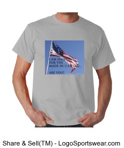 Made in U.S.A. - Ice Grey Unisex T Design Zoom